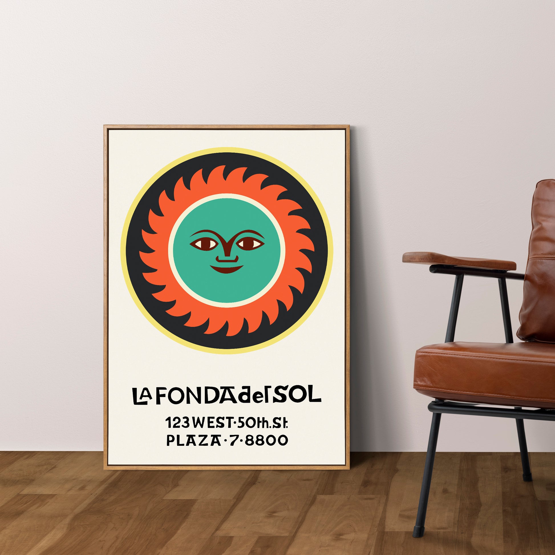 Mid-Century Modern Art Print Inspired by Alexander Girard, La Fonda del Sol