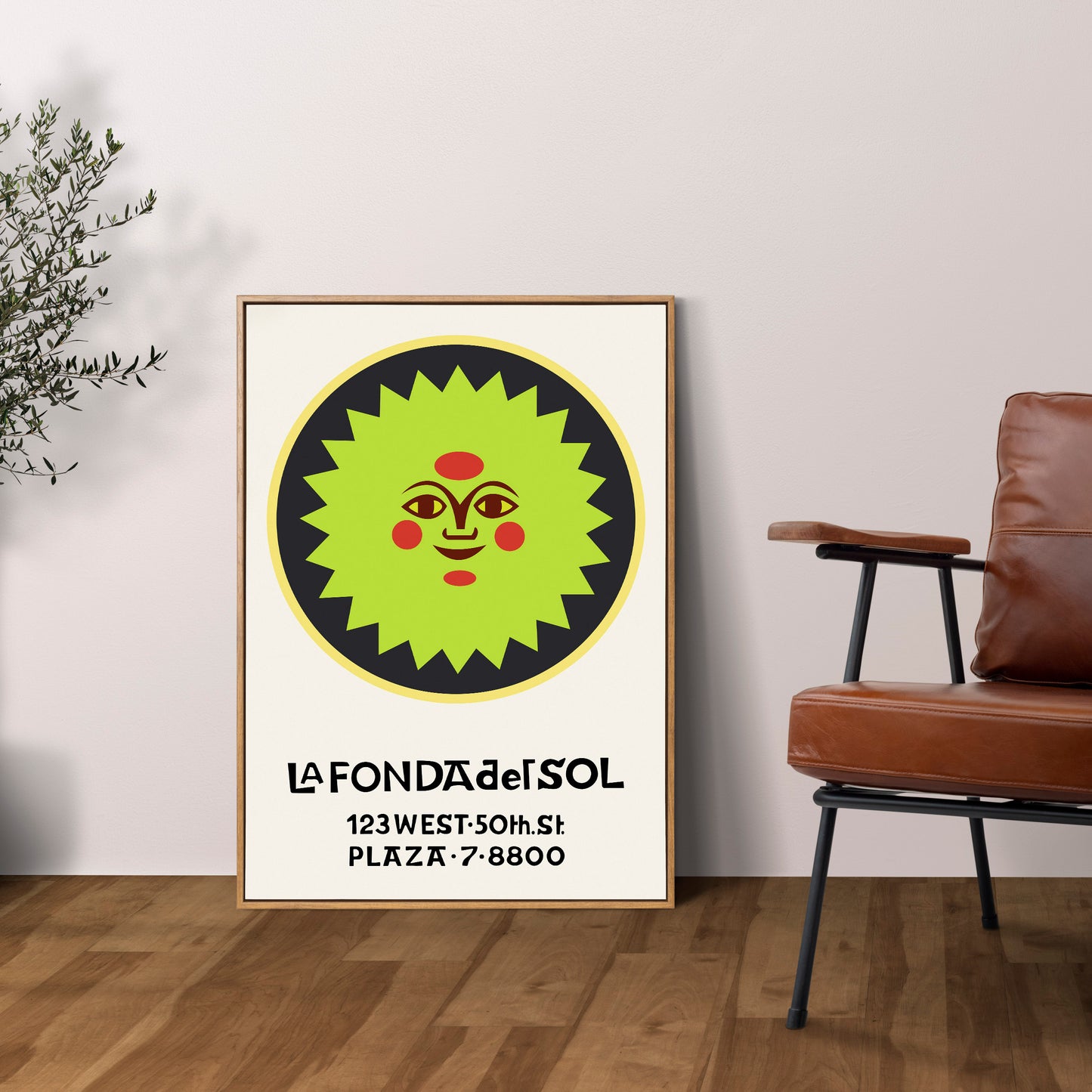 Mid-Century Modern Art Print Inspired by Alexander Girard, La Fonda del Sol Poster Poster Print Gang
