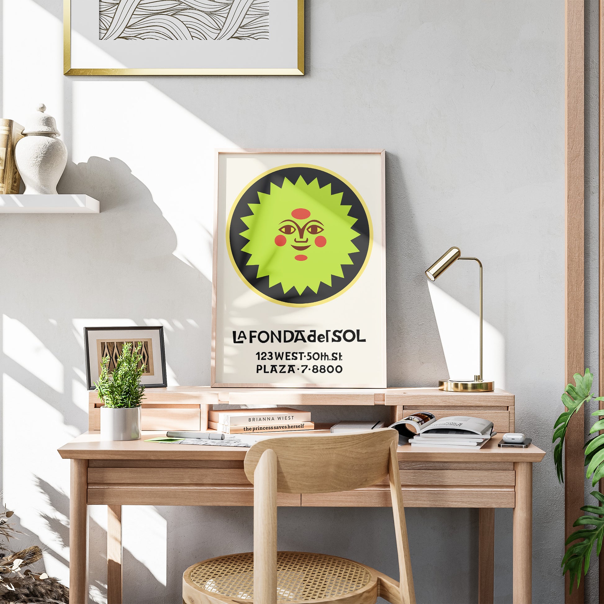 Mid-Century Modern Art Print Inspired by Alexander Girard, La Fonda del Sol Poster Poster Print Gang