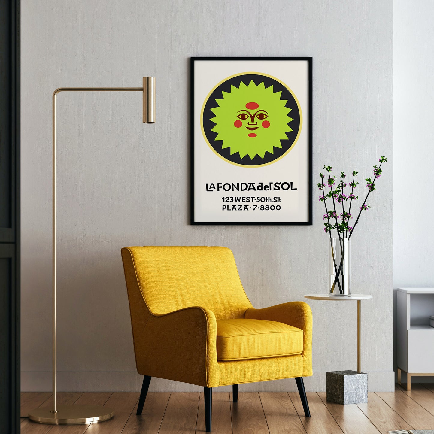 Mid-Century Modern Art Print Inspired by Alexander Girard, La Fonda del Sol Poster Poster Print Gang