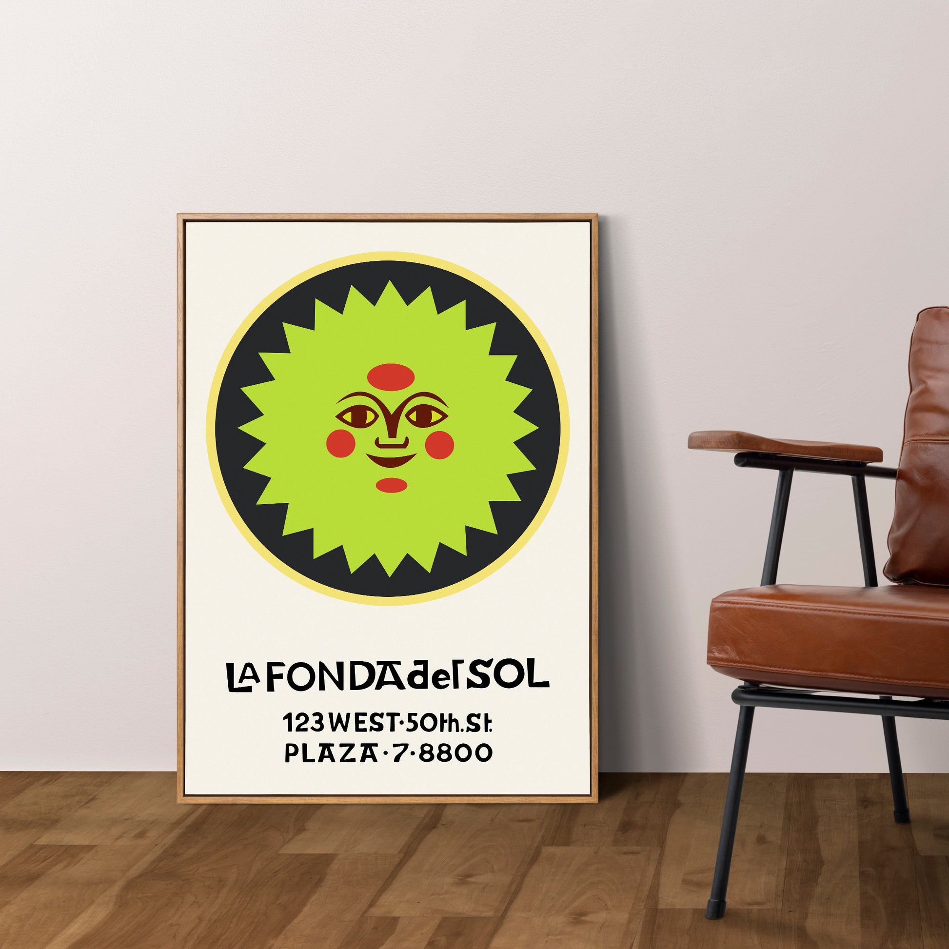 Mid-Century Modern Art Print Inspired by Alexander Girard, La Fonda del Sol Poster Poster Print Gang
