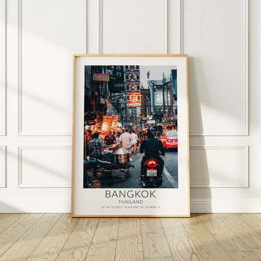 Vibrant Bangkok Thailand Travel Poster