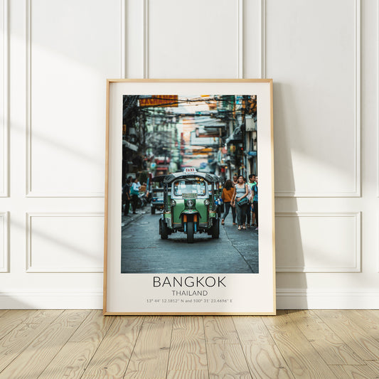 Vibrant Bangkok Tuk Tuk Thailand Travel Poster