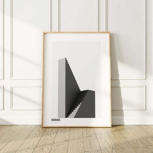 Bauhaus Architecture Poster | Black and White Photography