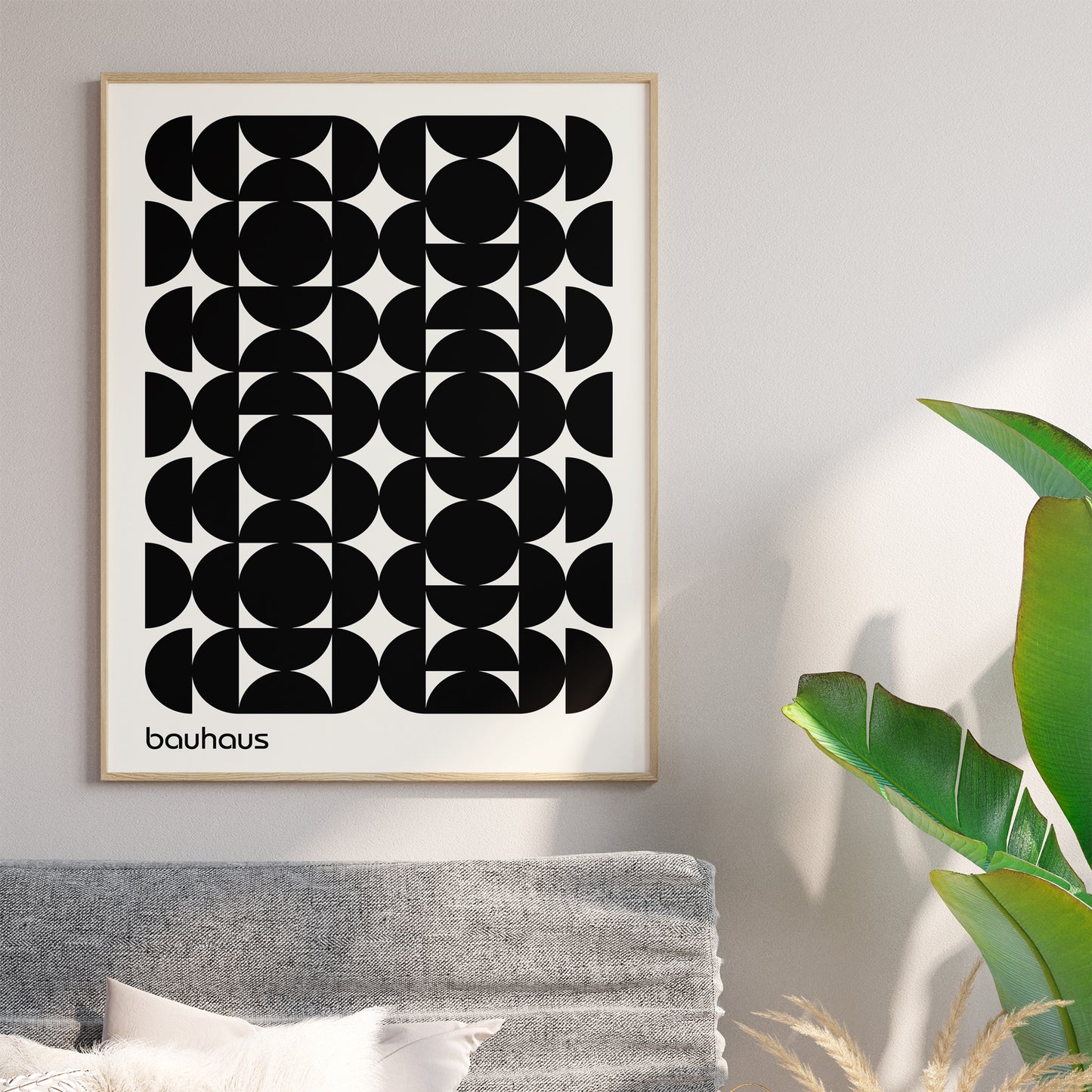 Bauhaus Black Geometric Shapes Poster