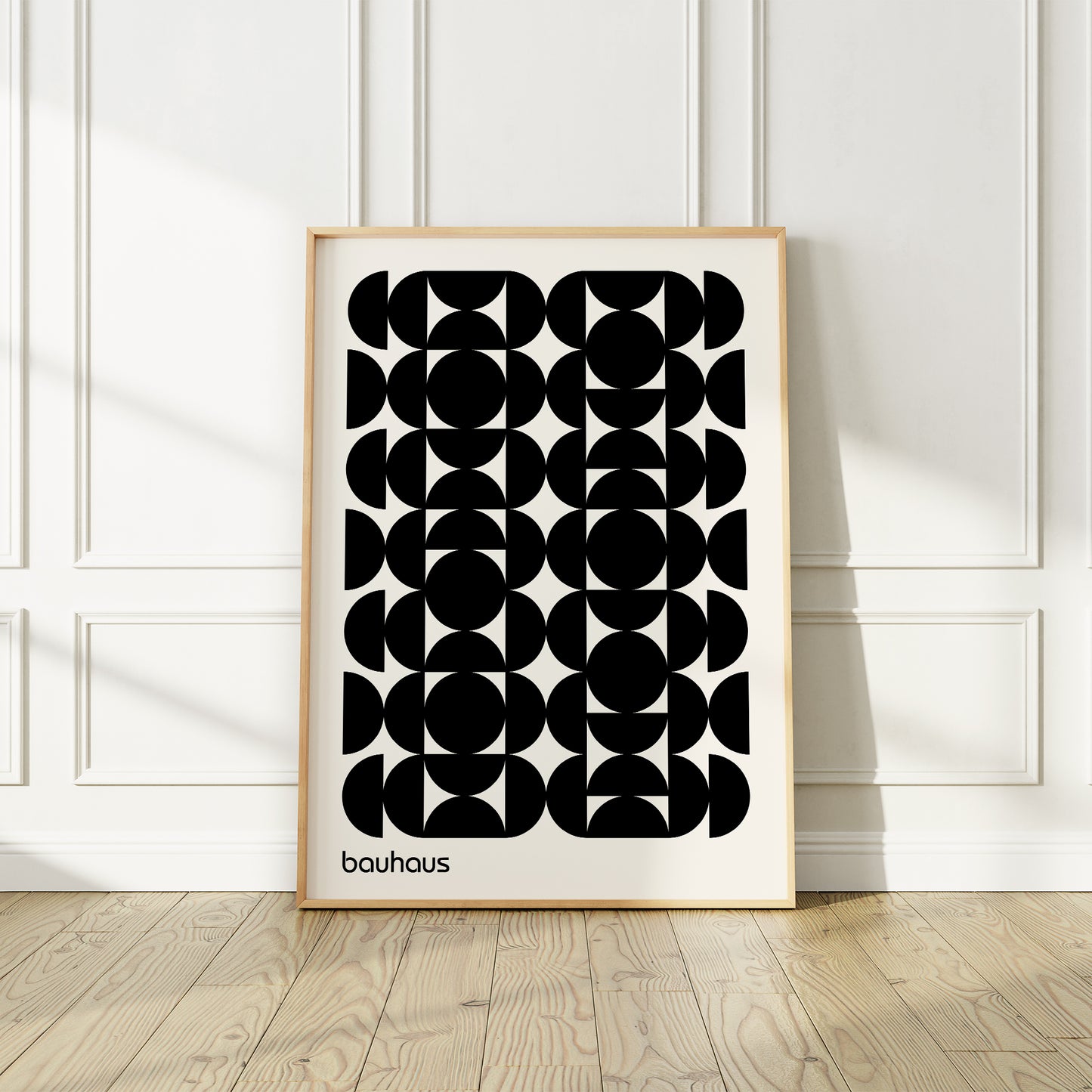 Bauhaus Black Geometric Shapes Poster