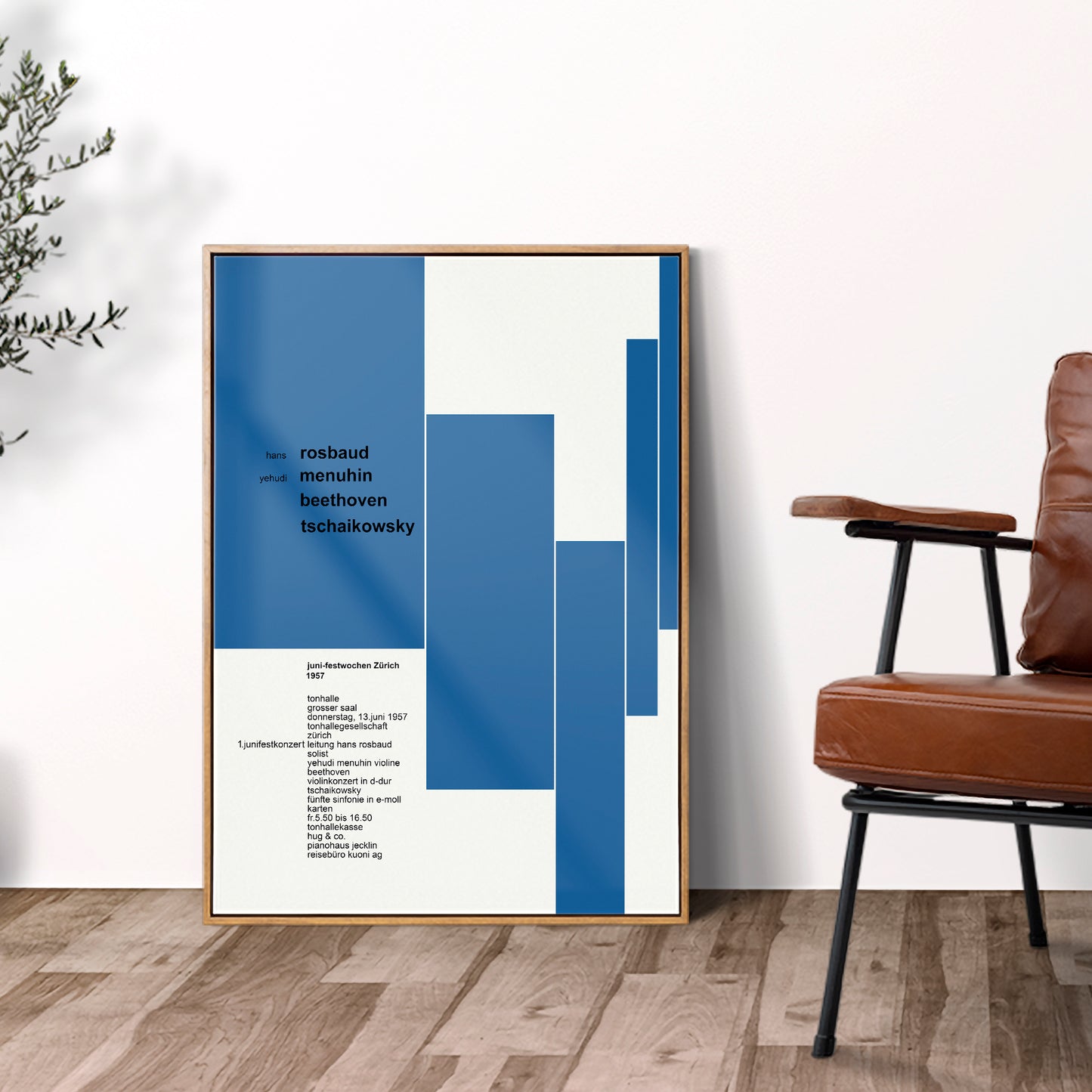 Beethoven Tschaikowski 1957 Zurich Music Festival Poster