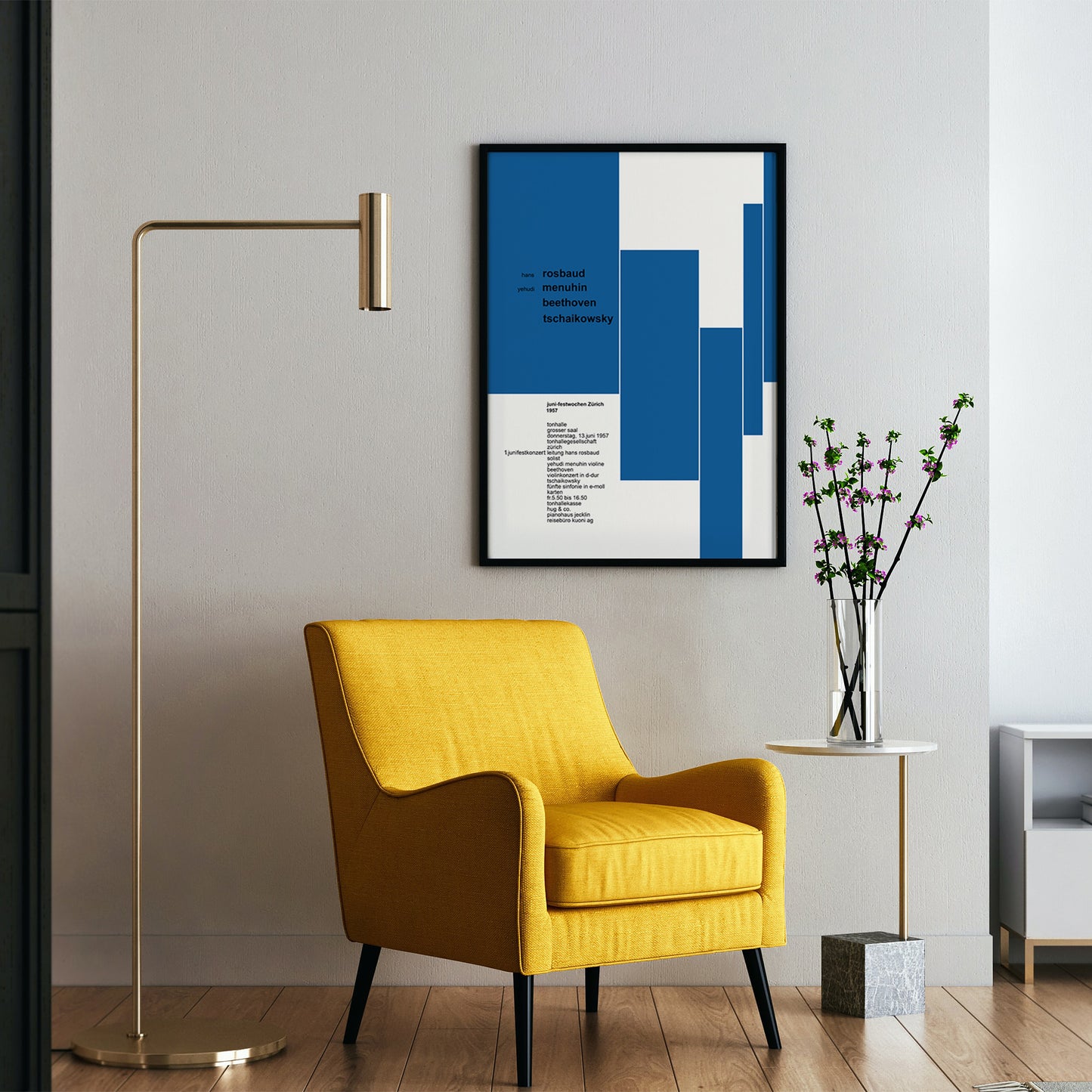 Beethoven Tschaikowski 1957 Zurich Music Festival Poster