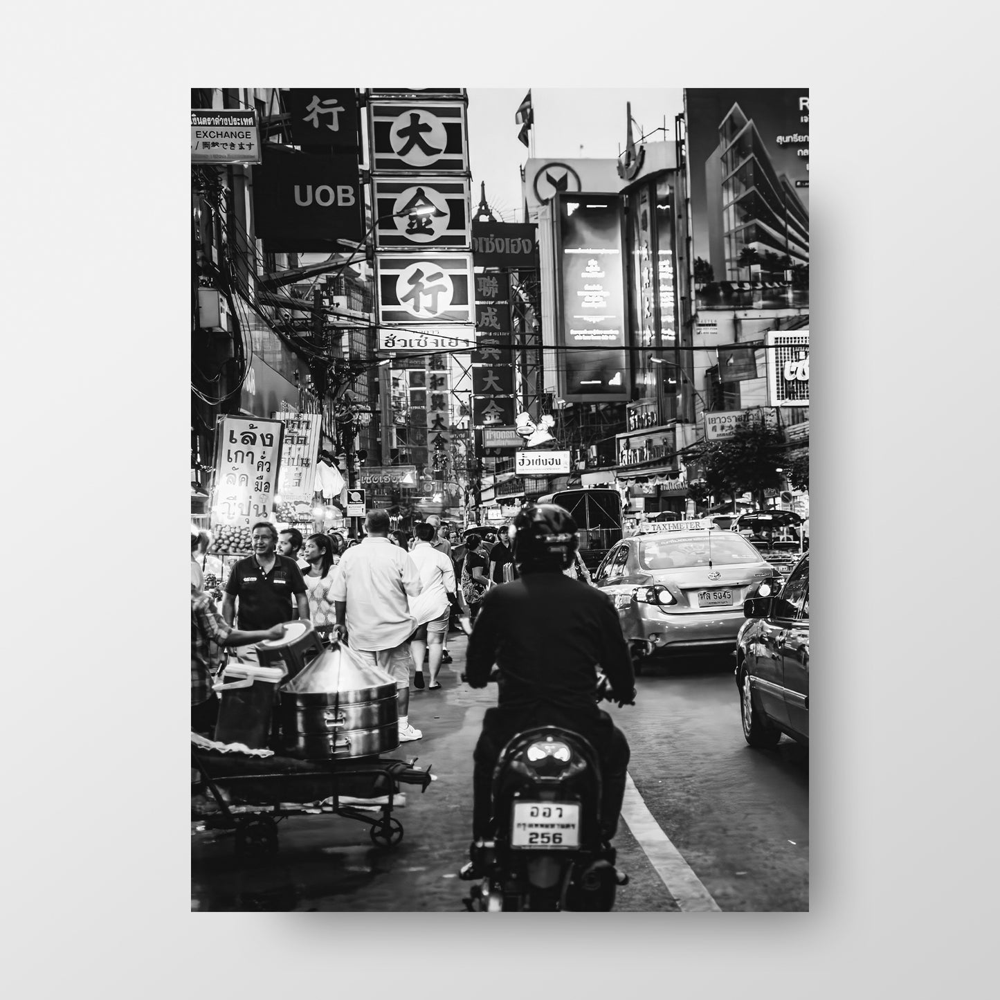 Bangkok Poster, Black and White Street Photography