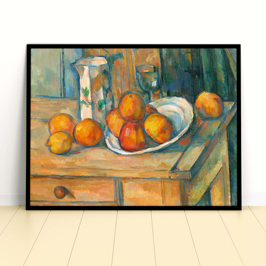 Still Life with Milk Jug and Fruit (ca. 1900) by Paul Cézanne, Enhanced Reproduction Print