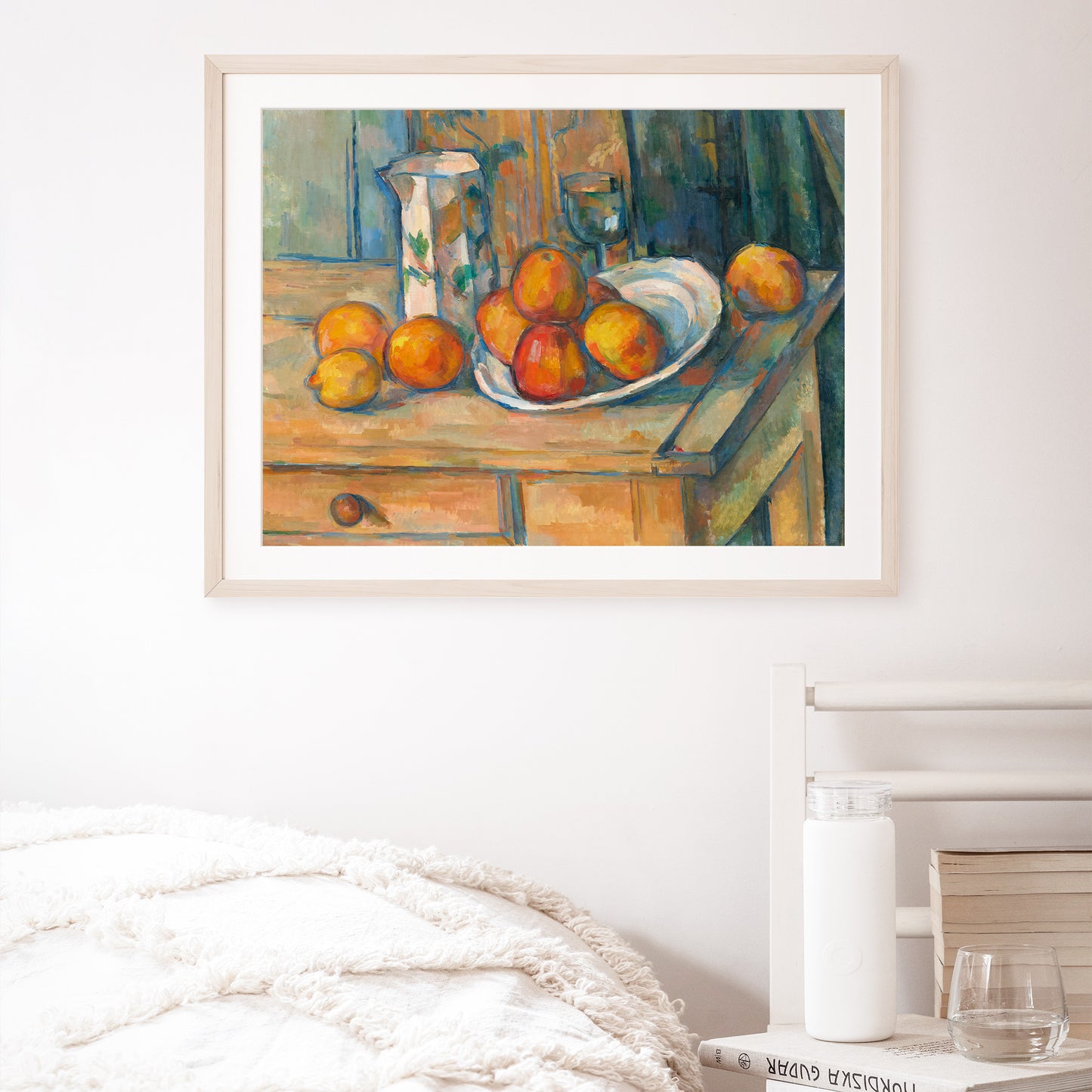 Still Life with Milk Jug and Fruit (ca. 1900) by Paul Cézanne, Enhanced Reproduction Print