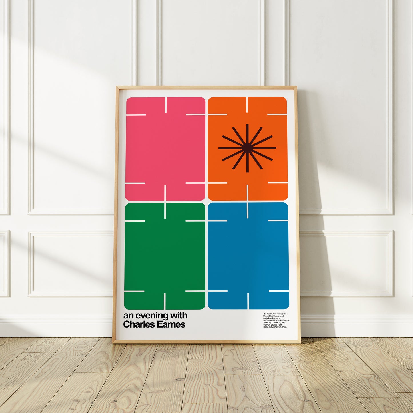 An Evening With Charles Eames, 1967 Vintage Exhibition Poster