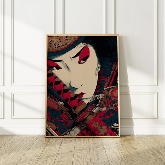 Japanese Geisha Warrior Bushido Art Print