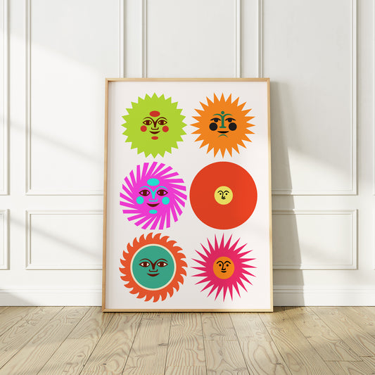 Mid-Century Modern Art Print Inspired by Alexander Girard, La Fonda del Sol