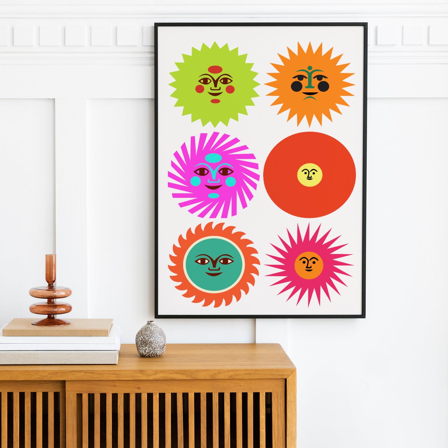 Mid-Century Modern Art Print Inspired by Alexander Girard, La Fonda del Sol