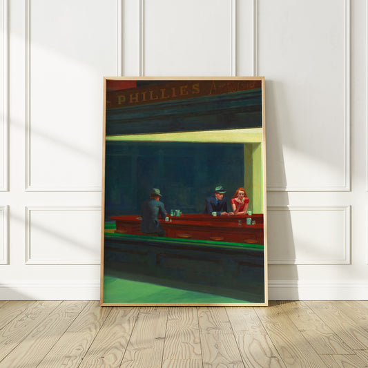 Nighthawks Painting by Edward Hopper | High Resolution Poster