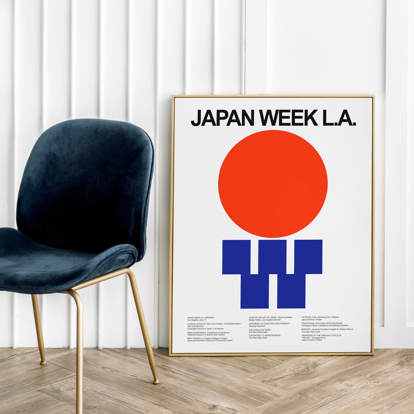 Japanese Exhibition Poster by Ikko Tanaka, Japan Week Los Angeles 1987