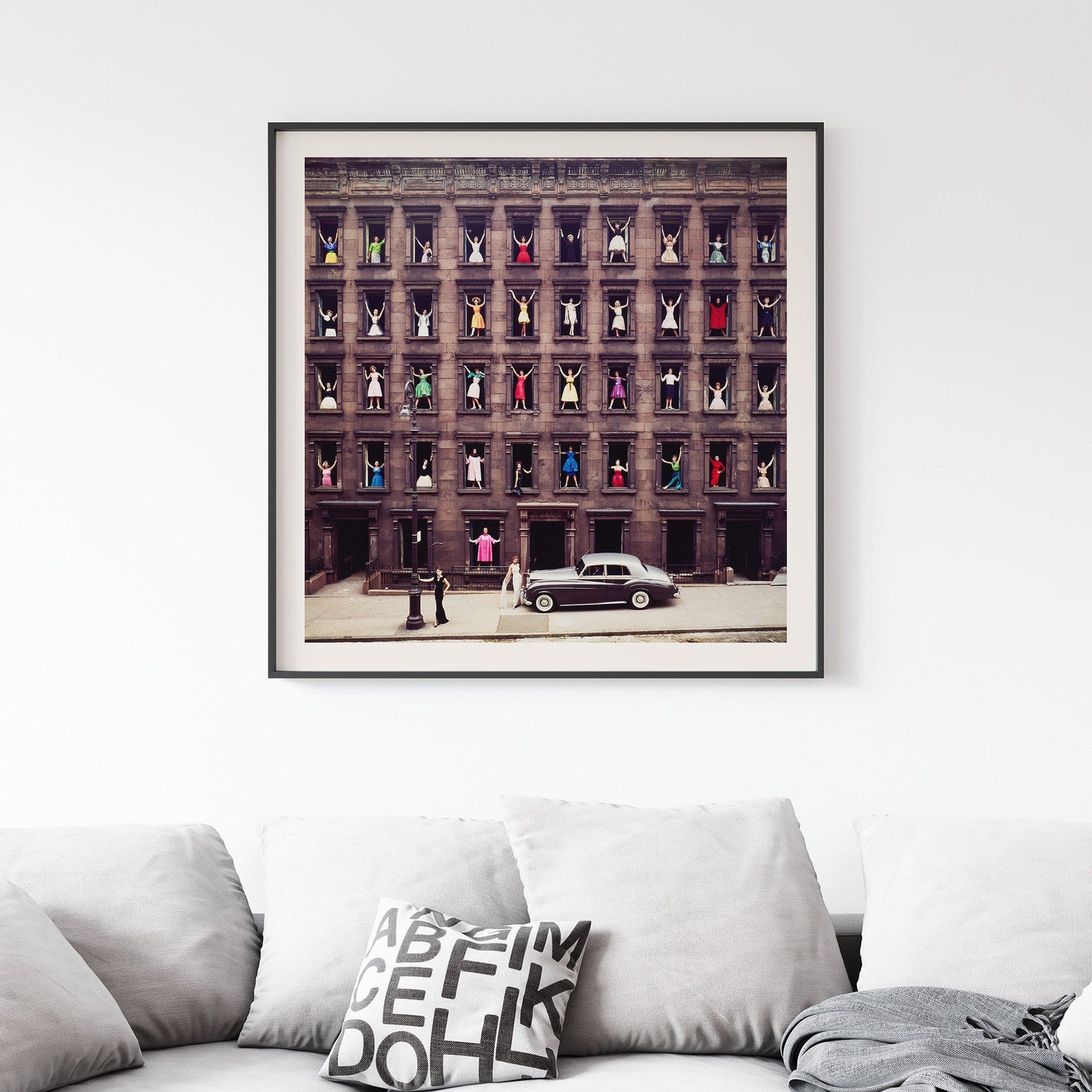 Ormond Gigli New York City 1960 "Girls in Windows" Square Sizes Poster