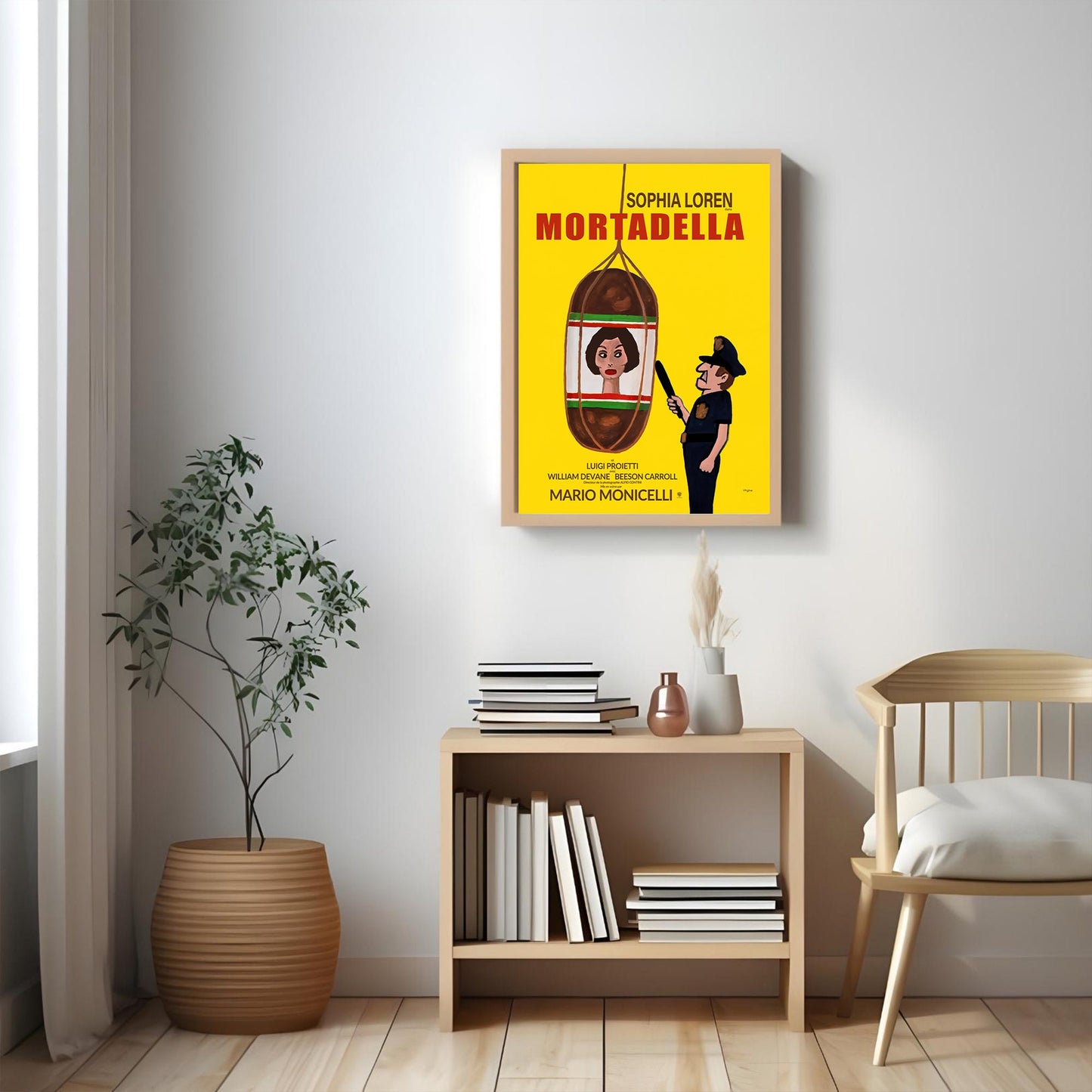 Affiche de film Mortadella 1971 avec Sophia Loren, design par Savignac