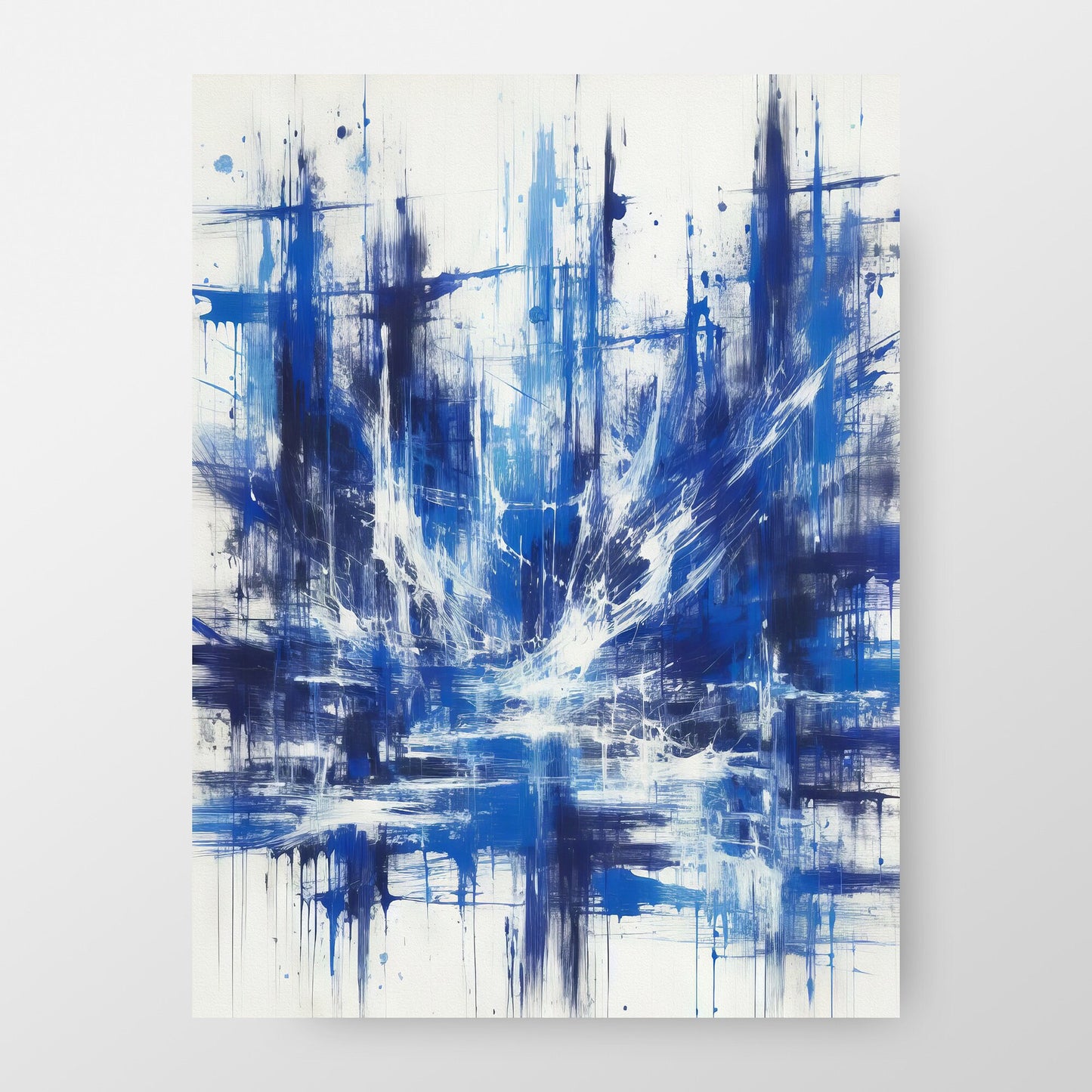 Abstract Shades of Blue Art Print