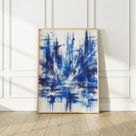 Abstract Shades of Blue Art Print