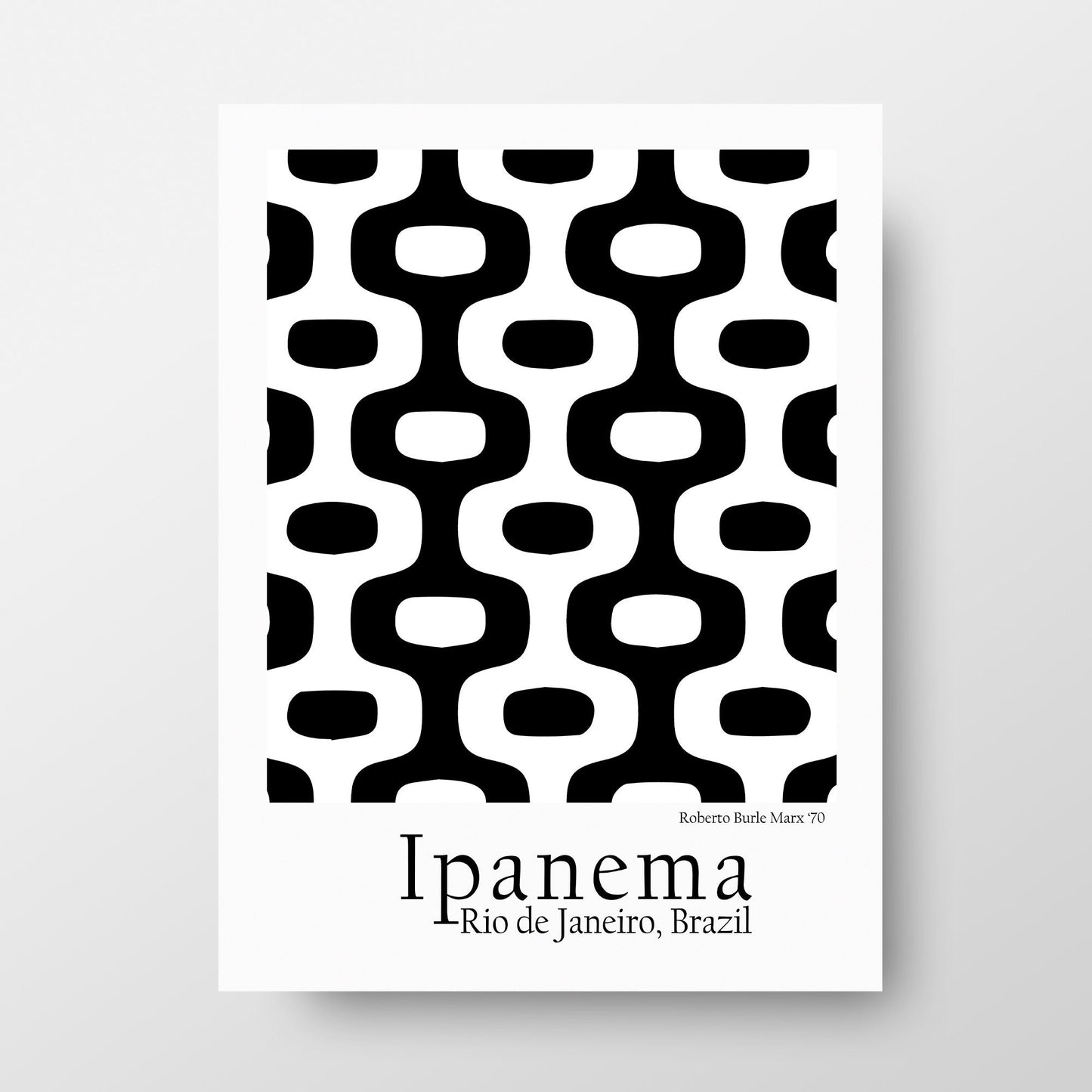 Rio de Janeiro Ipanema Beach Art Print inspired by Roberto Burle Marx