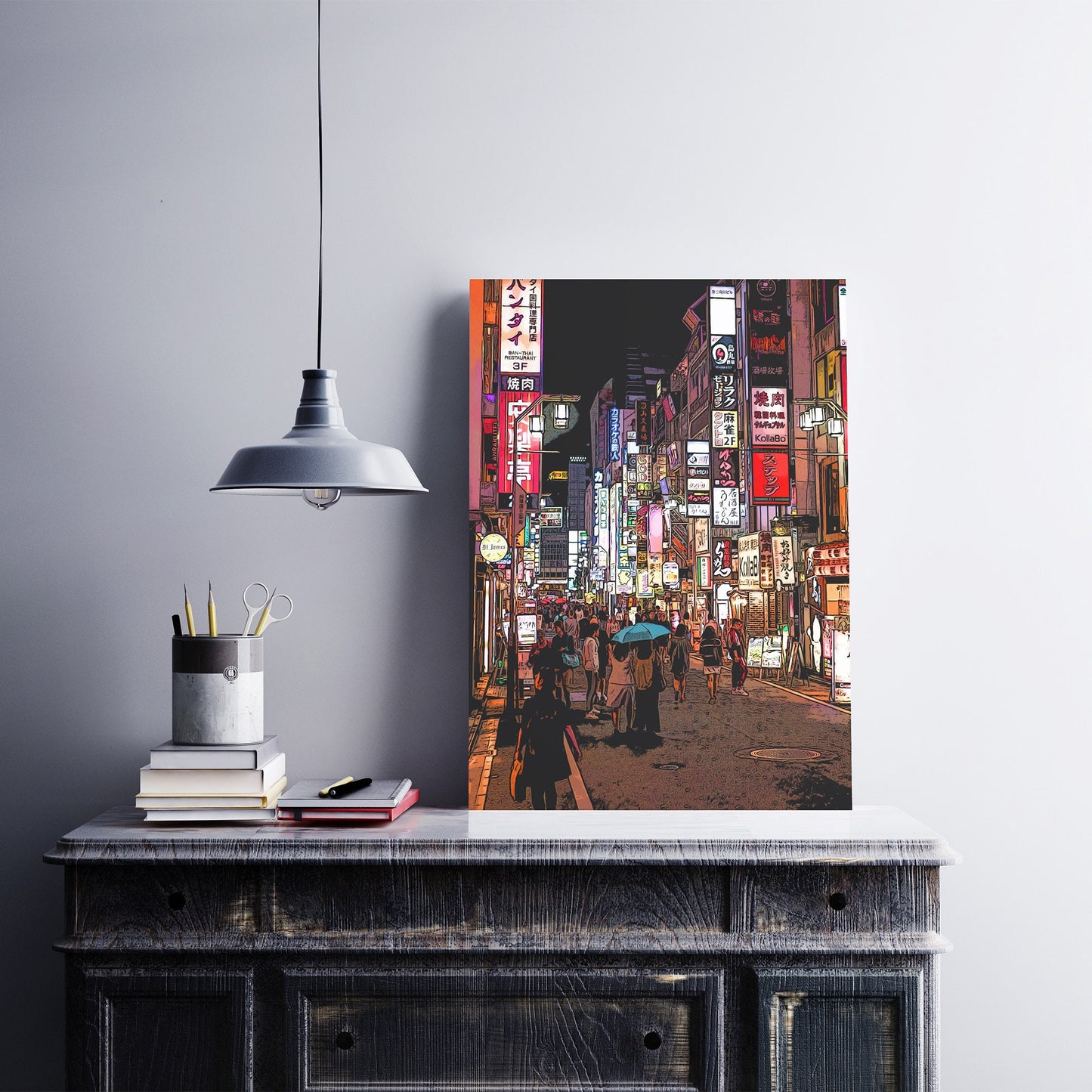 Vivid Tokyo Japan Shinjuku Kabukicho at Night Art Print