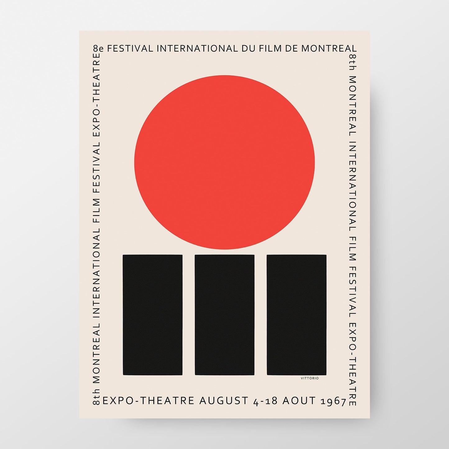 Festival International du Film de Montreal 1967 Poster designed by Vittorio