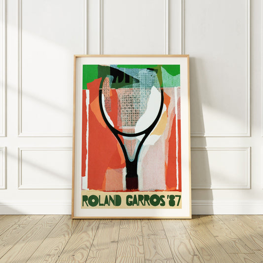 Roland Garros 1987 Tennis Poster