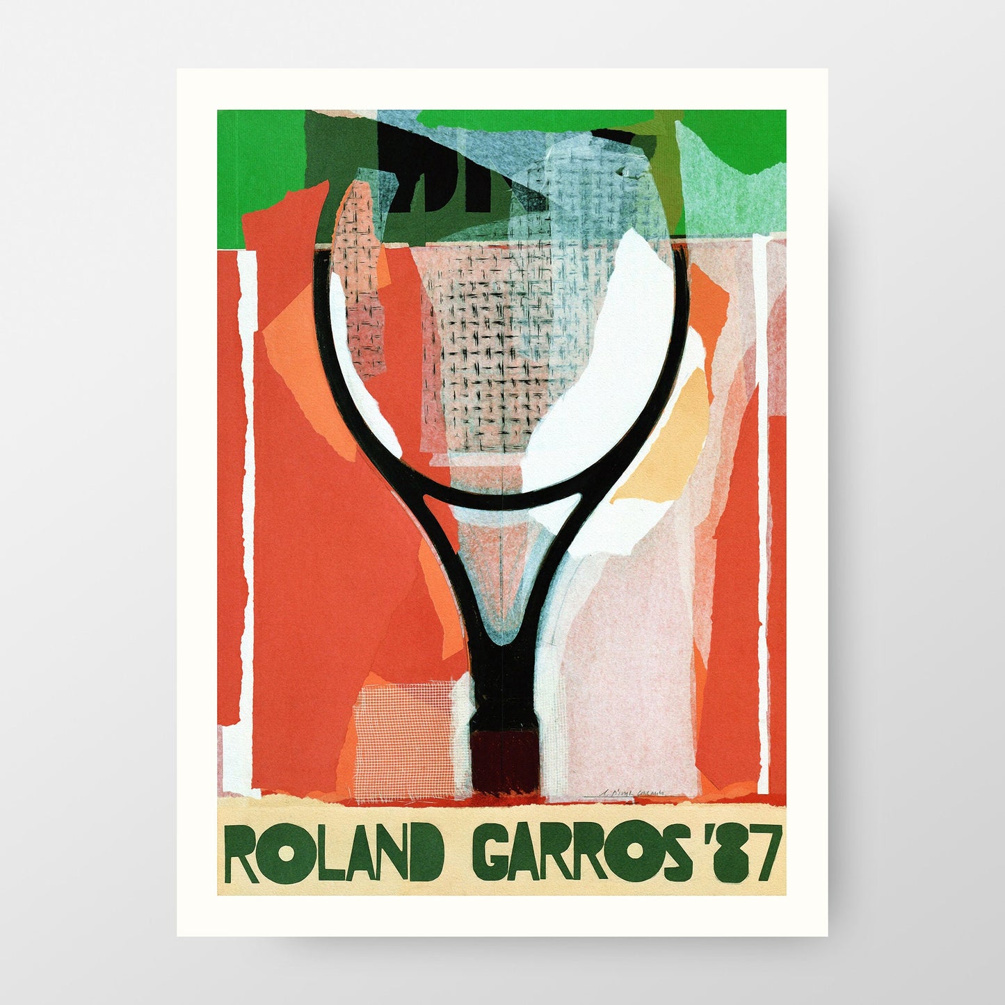 Roland Garros 1987 Tennis Poster