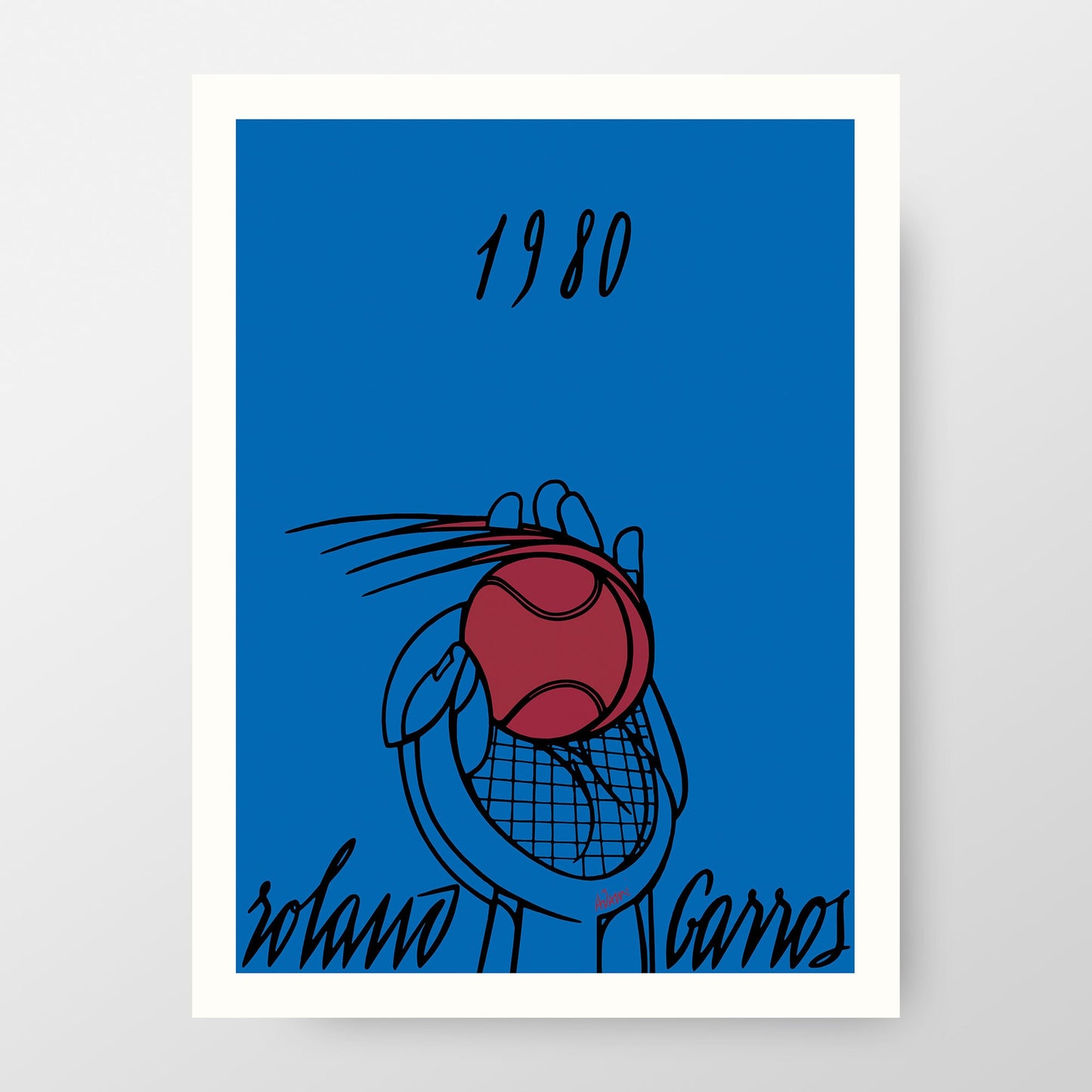 Roland Garros 1980 Tennis Poster