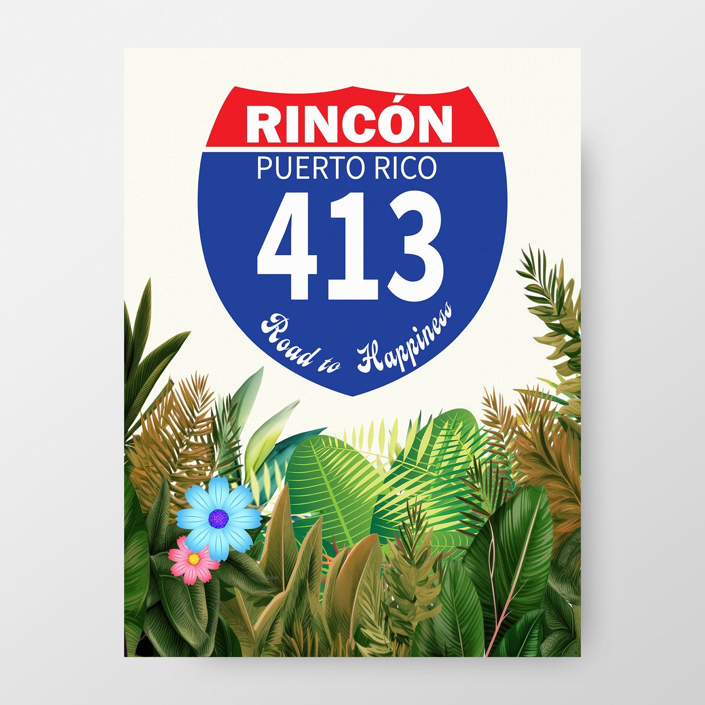 Puerto Rico "Road to Happiness 413" Art Print