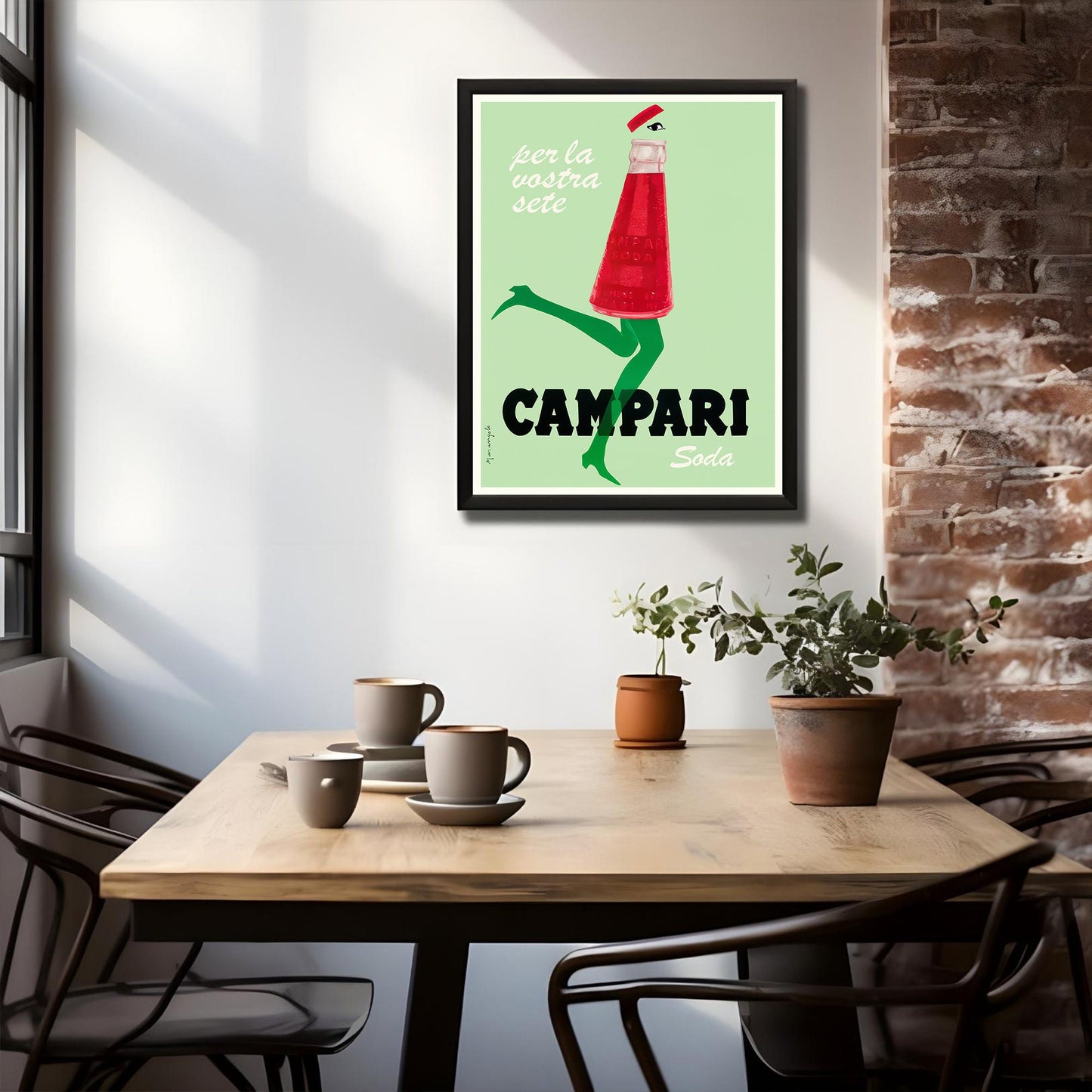 Campari 1960 Italian Retro Poster, Designed by Marangolo