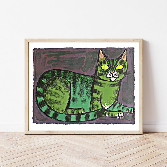 Lying Cat by Celestino Piatti Art Print