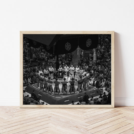 Opening Ceremony at the Tokyo Sumo Grand Tournament Photography Poster