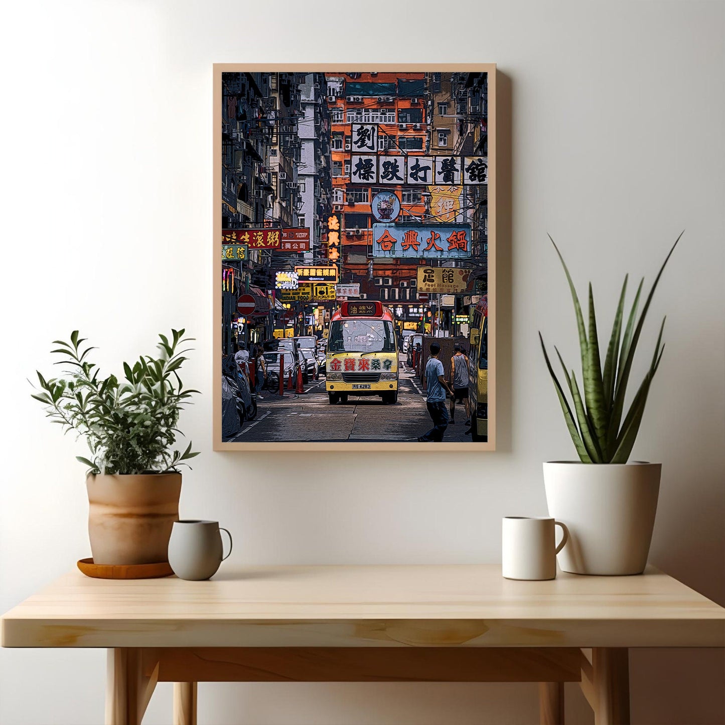 Hong Kong Street Art Print, Photo to Digital Painting