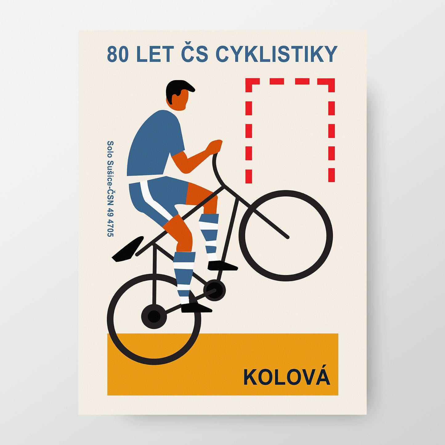 Retro Czech Republic "Cyklistiky" Matchbox Design Art Print