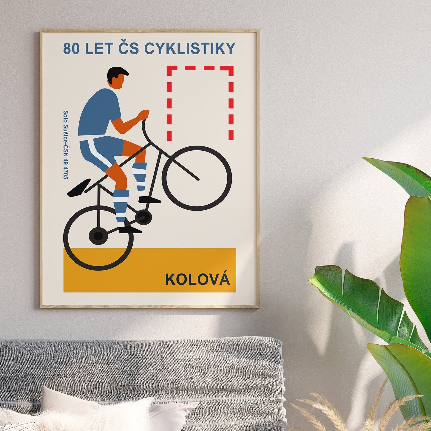 Retro Czech Republic "Cyklistiky" Matchbox Design Art Print