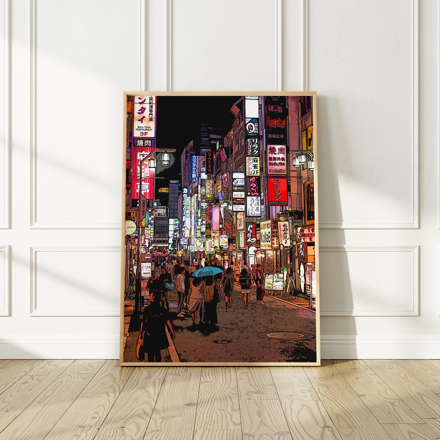 Vivid Tokyo Japan Shinjuku Kabukicho at Night Art Print