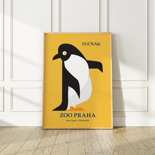 Retro Czech Republic Matchbox Prague Zoo Art Print