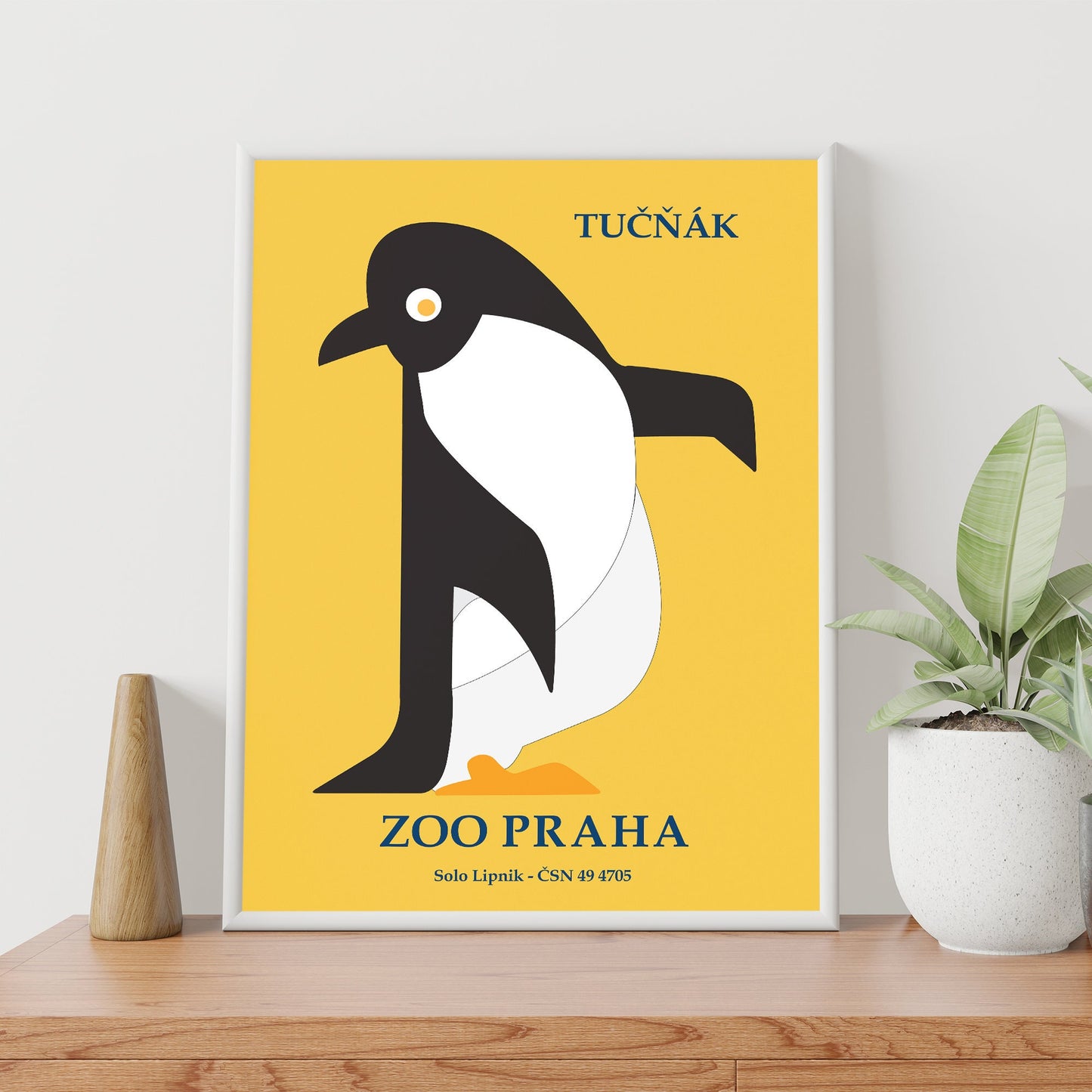 Retro Czech Republic Matchbox Prague Zoo Art Print