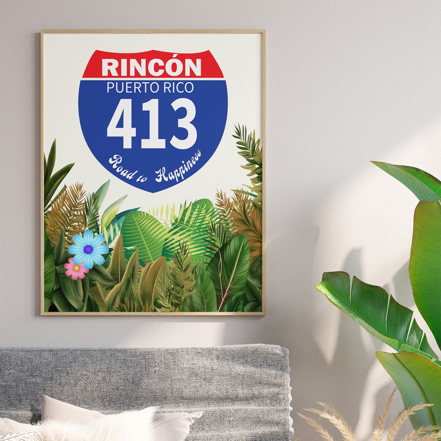 Puerto Rico "Road to Happiness 413" Art Print