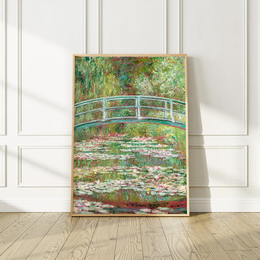 Bridge over a Pond of Water Lilies by Claude Monet, Enhanced and Edited Reproduction Print