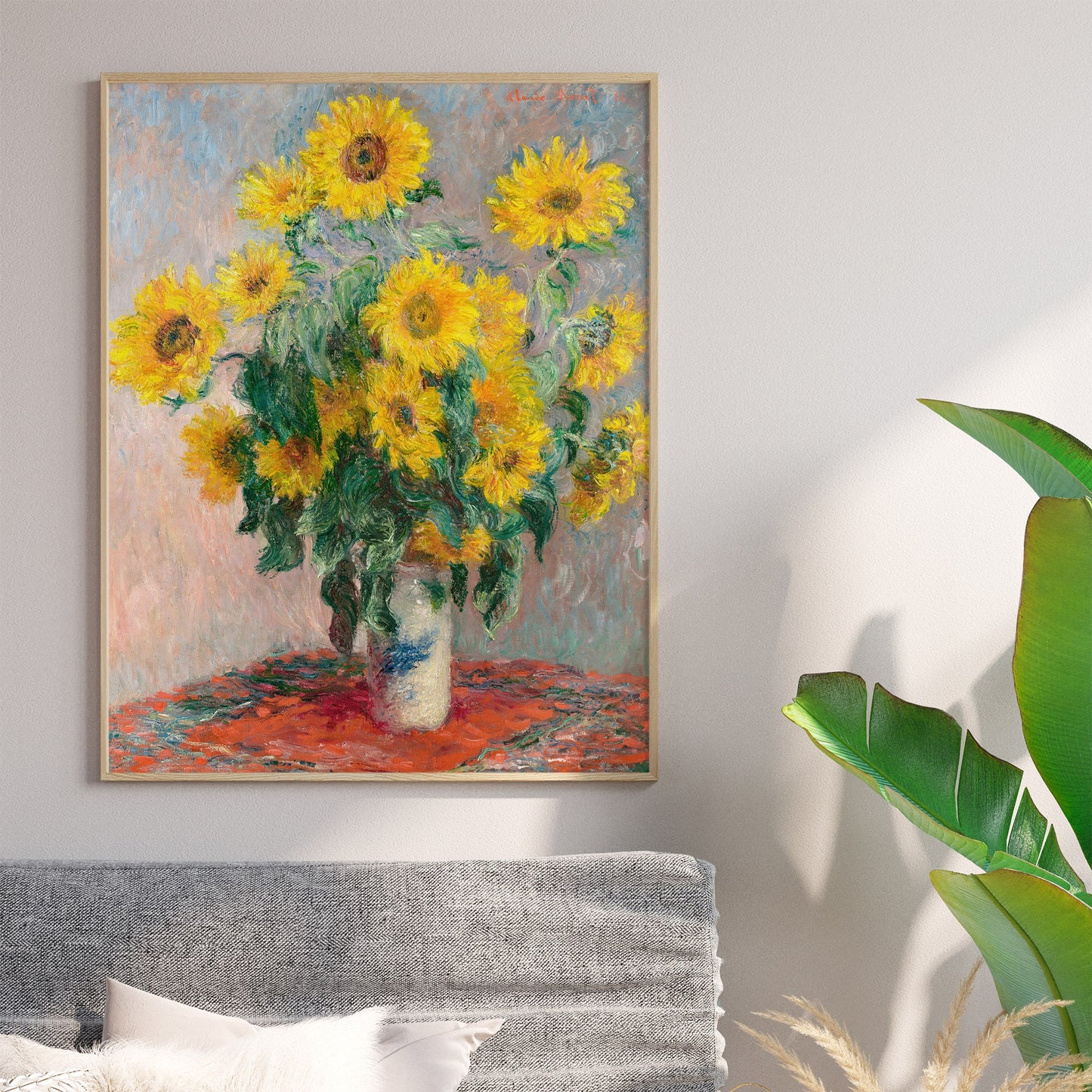 Bouquet of Sunflowers (1881) by Claude Monet, Enhanced and Edited Art Print