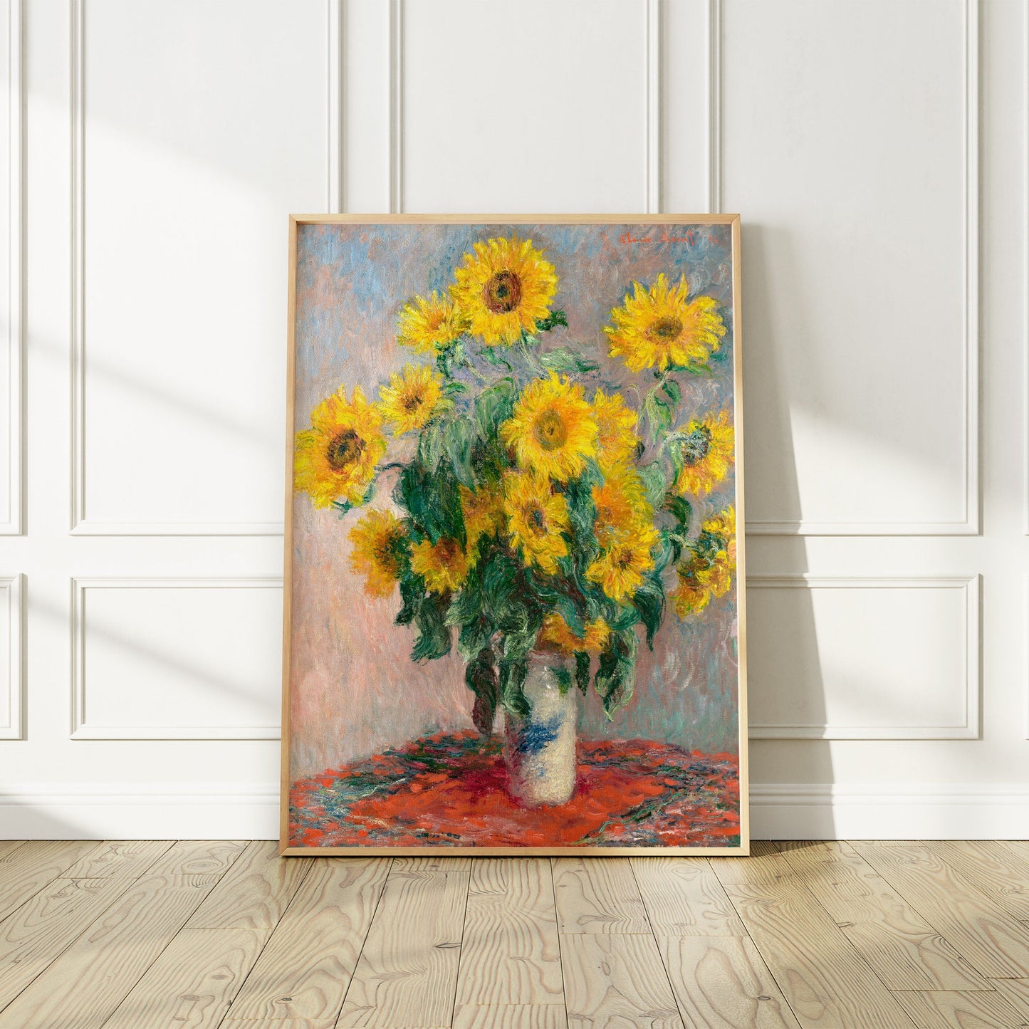 Bouquet of Sunflowers (1881) by Claude Monet, Enhanced and Edited Art Print