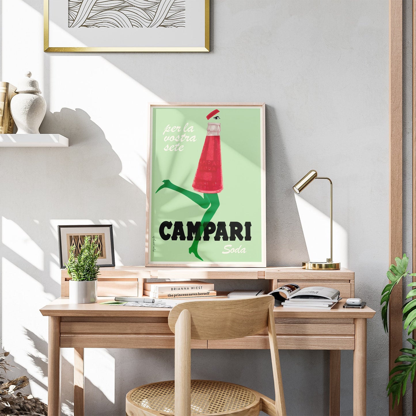 Campari 1960 Italian Retro Poster, Designed by Marangolo