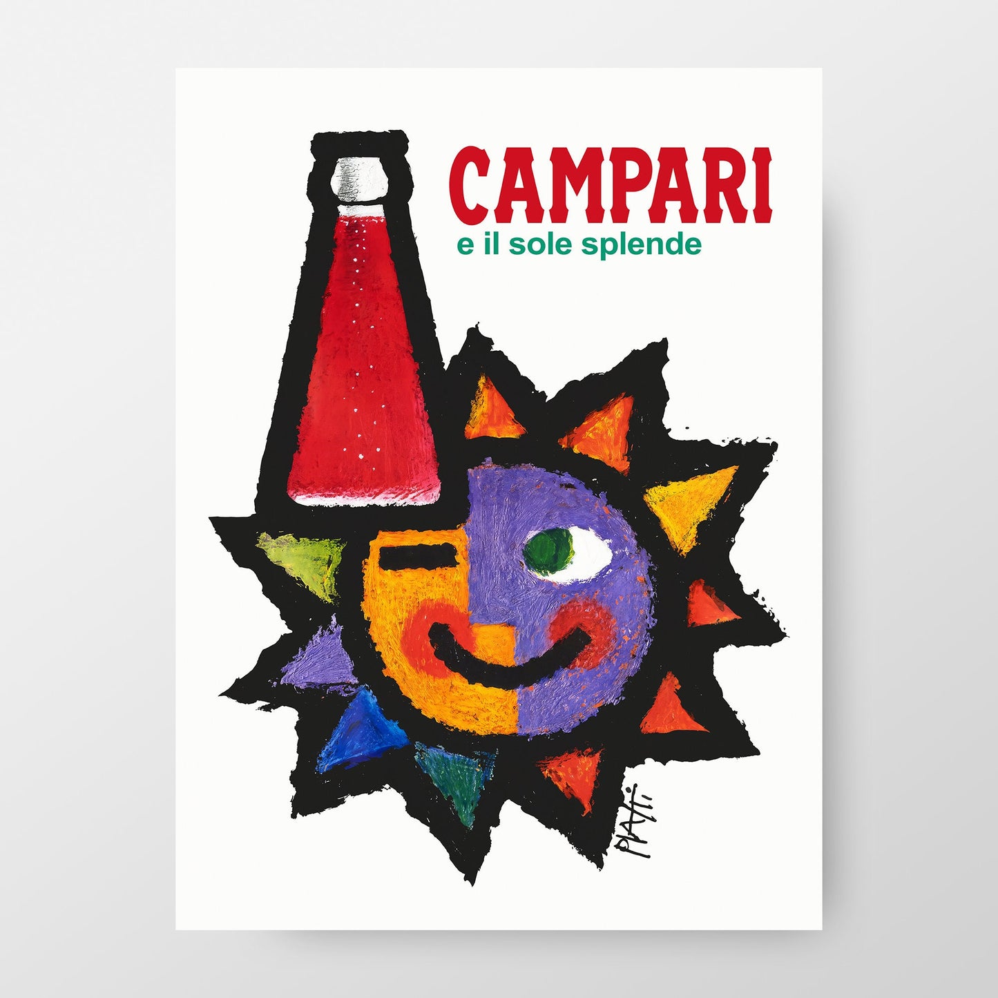 Campari 1970 Italian Retro Poster, Designed by Celestino Piatti