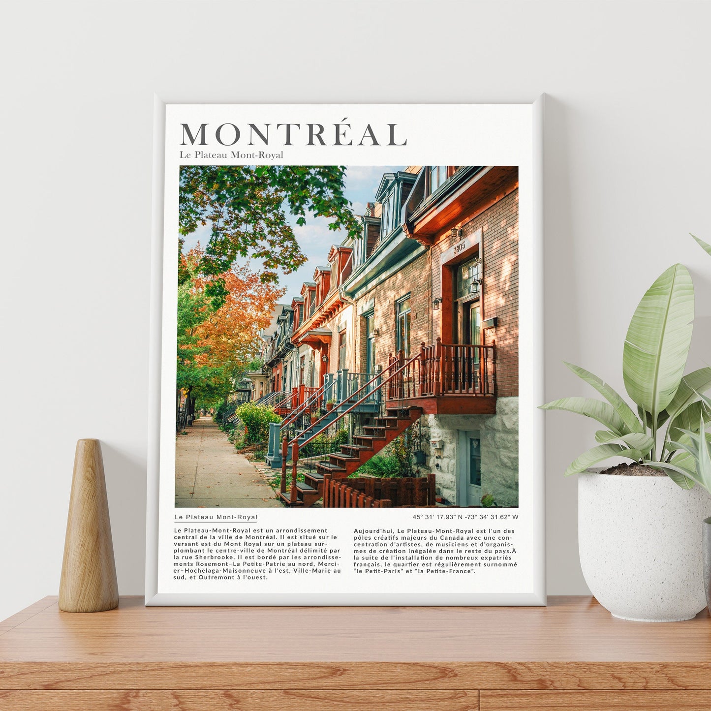 Affiche de voyage « Le Plateau Mont Royal » de Montréal