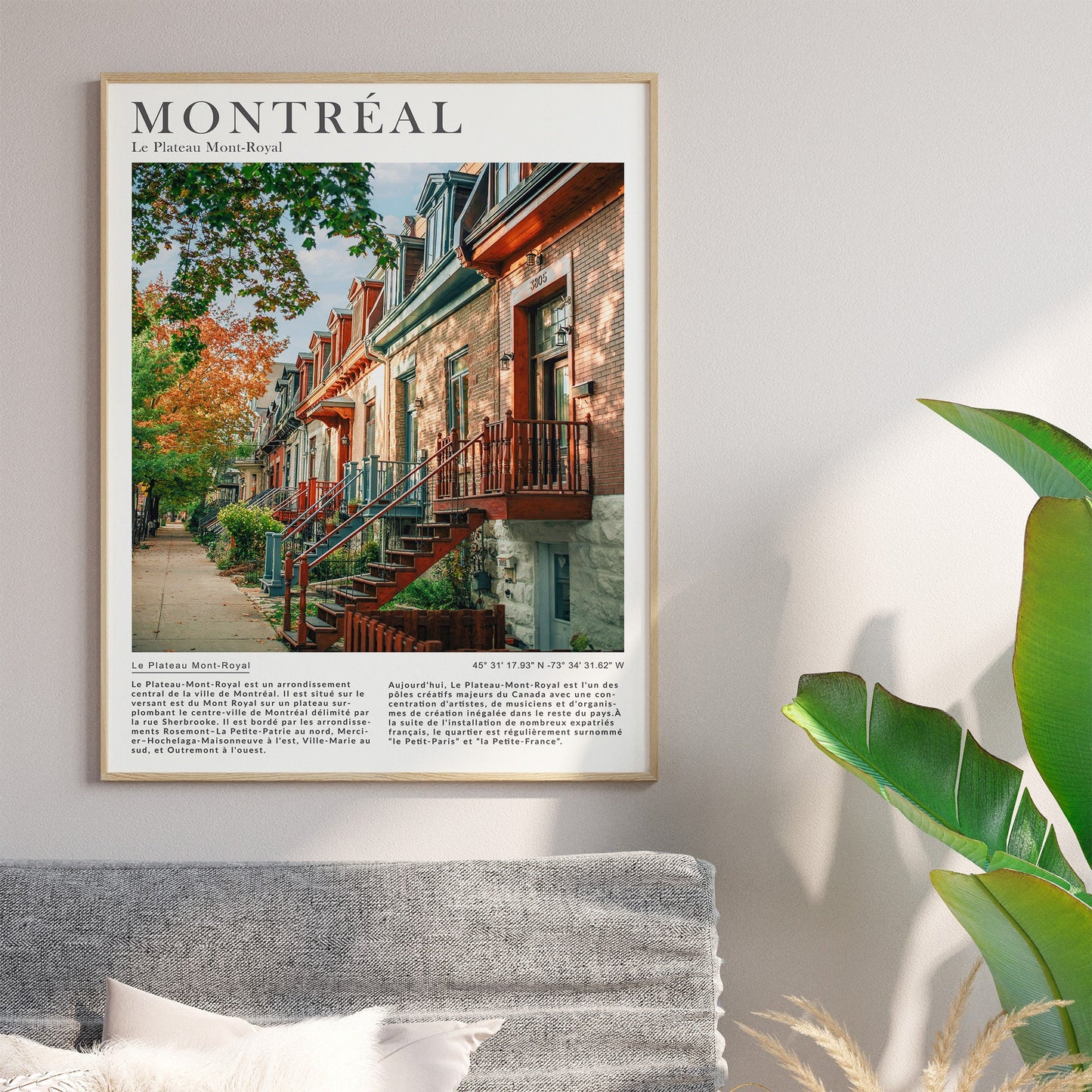 Affiche de voyage « Le Plateau Mont Royal » de Montréal