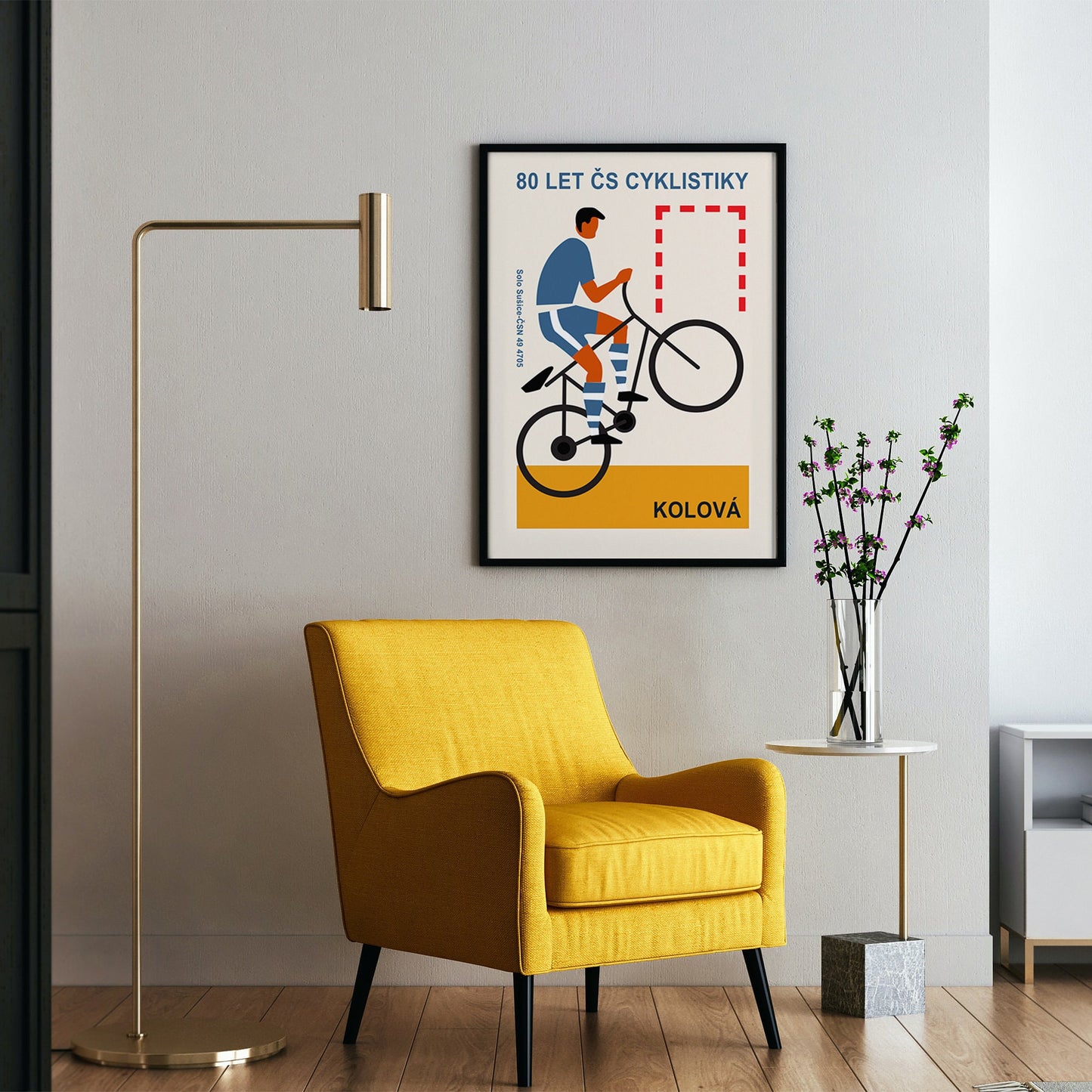 Retro Czech Republic "Cyklistiky" Matchbox Design Art Print